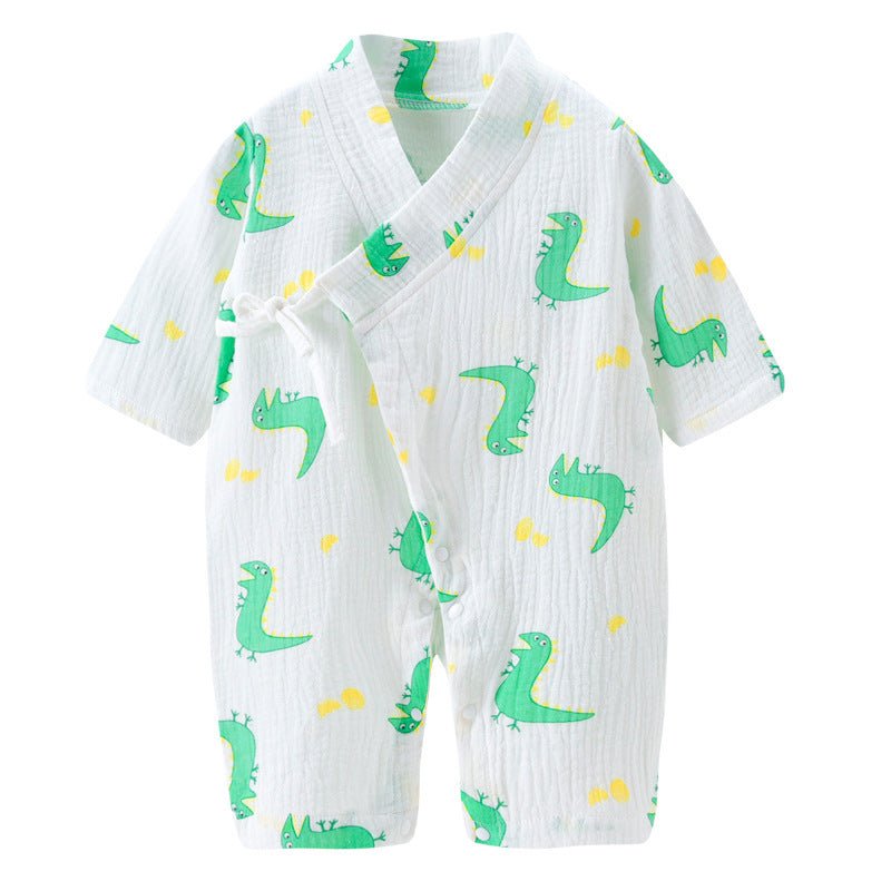 Baby Onesies Summer Thin Baby Romper Romper $33.35 Dana Fashion Color: Dinosaur Size: 59cm Style: Long Baby Clothing Product information: Applicable gender: neutral/male and female Sleeve length: long sleeve Hooded or not: detachable with cap Thickness: T