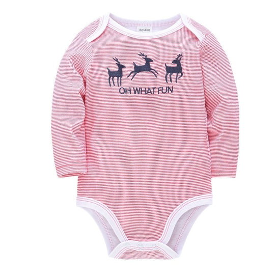 Baby Onesies $9.92 Dana Fashion Color: Elk full print HY2430 Child size: 0 3 Baby Clothing Product information: Fabric Name: Knitting Applicable gender: neutral/male and female Sleeve length: long sleeve Whether the hair/excess thread ends are trimmed: al
