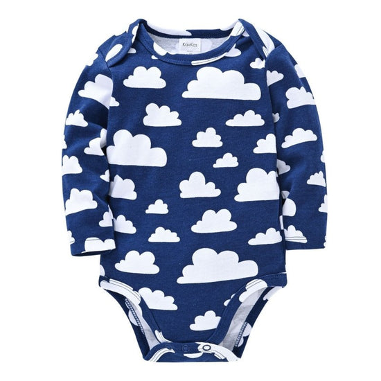 Baby Onesies $9.92 Dana Fashion Color: Clouds dark blue HY2344 Child size: 0 3 Baby Clothing Product information: Fabric Name: Knitting Applicable gender: neutral/male and female Sleeve length: long sleeve Whether the hair/excess thread ends are trimmed: