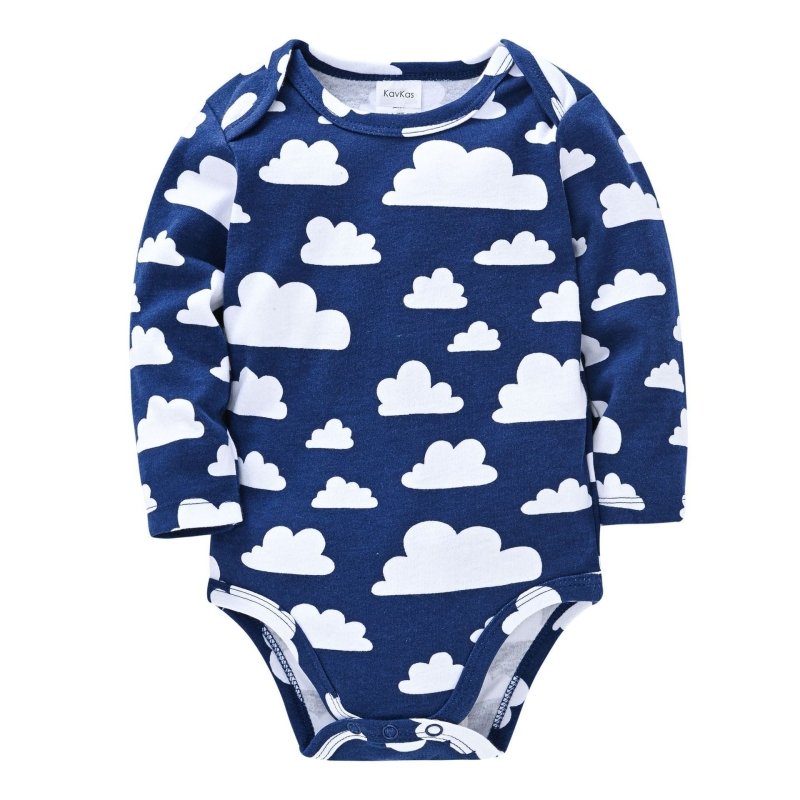 Baby Onesies $9.92 Dana Fashion Color: Clouds dark blue HY2344 Child size: 0 3 Baby Clothing Product information: Fabric Name: Knitting Applicable gender: neutral/male and female Sleeve length: long sleeve Whether the hair/excess thread ends are trimmed: