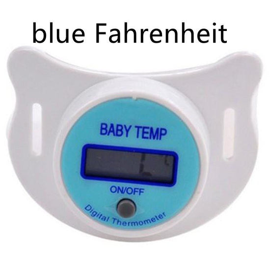 Baby pacifier digital thermometer $19.41 Dana Fashion Color: Blue Baby & Mother The pacifier thermometer is specially designed for infants and toddlers. According to the physiological characteristics of infants and toddlers, using microcomputer technology