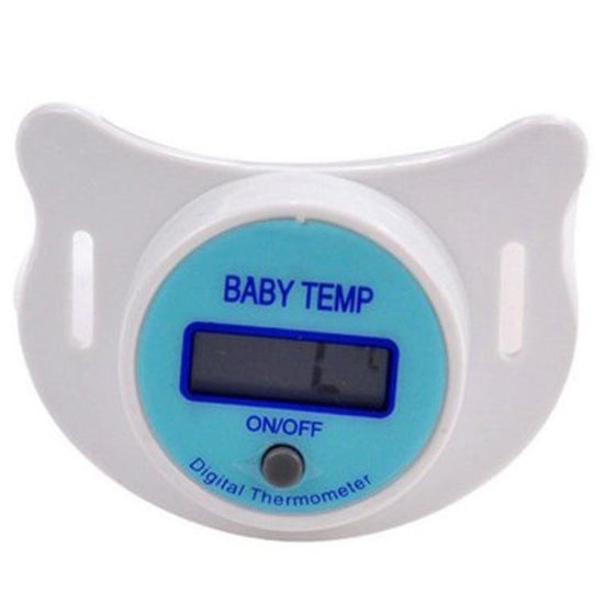 Baby pacifier digital thermometer $19.41 Dana Fashion Color: Blue Baby & Mother The pacifier thermometer is specially designed for infants and toddlers. According to the physiological characteristics of infants and toddlers, using microcomputer technology