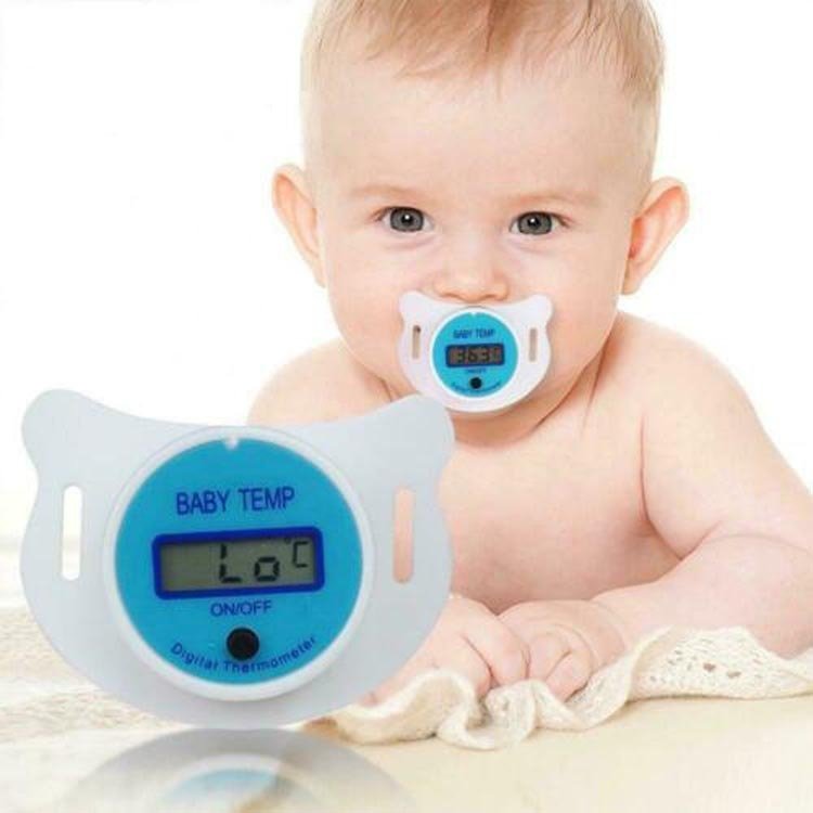 Baby pacifier digital thermometer $19.41 Dana Fashion Color: Blue Baby & Mother The pacifier thermometer is specially designed for infants and toddlers. According to the physiological characteristics of infants and toddlers, using microcomputer technology
