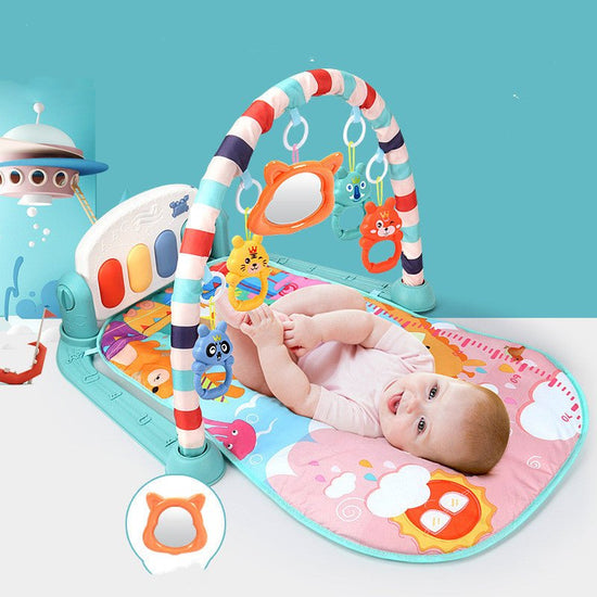 Baby Pedals Fitness Racks Piano Toys $52.62 Dana Fashion Color: Mint green Toys & Hobbies Product information Toy material: plastic Ability training Emotion, vision, intellectual development, crawling, manual brain, grasping, sensory, hand-eye coordinatio