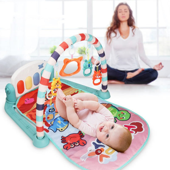 Baby Pedals Fitness Racks Piano Toys $52.62 Dana Fashion Color: Mint green Toys & Hobbies Product information Toy material: plastic Ability training Emotion, vision, intellectual development, crawling, manual brain, grasping, sensory, hand-eye coordinatio