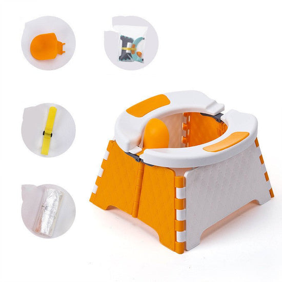 Baby Potty Training Seat Kids Toddler Outdoor Portable Folding Toilet Urinal Pot $118.31 Dana Fashion Color: Orange Baby & Mother Overview: Easy to Carry: The portable toilet is light and foldable. After folding, the volume is small and can be placed in a