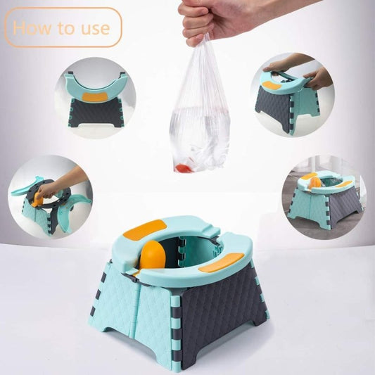 Baby Potty Training Seat Kids Toddler Outdoor Portable Folding Toilet Urinal Pot $119.70 Dana Fashion Color: Blue Baby & Mother Overview: Easy to Carry: The portable toilet is light and foldable. After folding, the volume is small and can be placed in a b