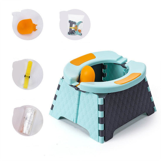 Baby Potty Training Seat Kids Toddler Outdoor Portable Folding Toilet Urinal Pot $119.70 Dana Fashion Color: Blue Baby & Mother Overview: Easy to Carry: The portable toilet is light and foldable. After folding, the volume is small and can be placed in a b