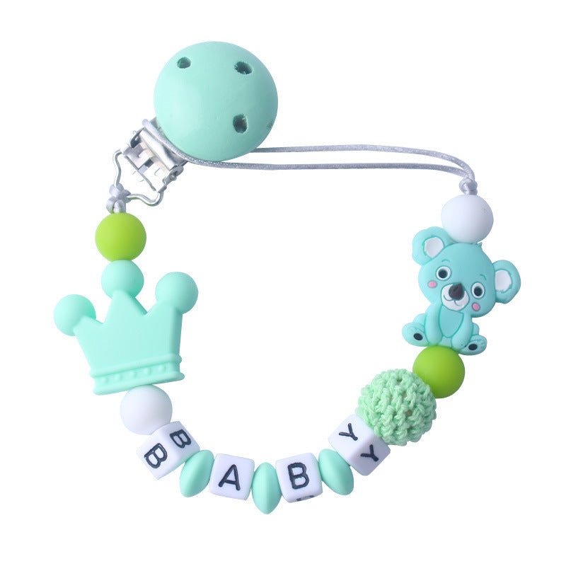 Baby products pacifier clip $25.06 Dana Fashion Color: Green Within 4letters: 10 letters Baby & Mother Note: 1. Please leave a message on the order pages for the baby name you want when you place the order. If there is no message on the order pages, we wi