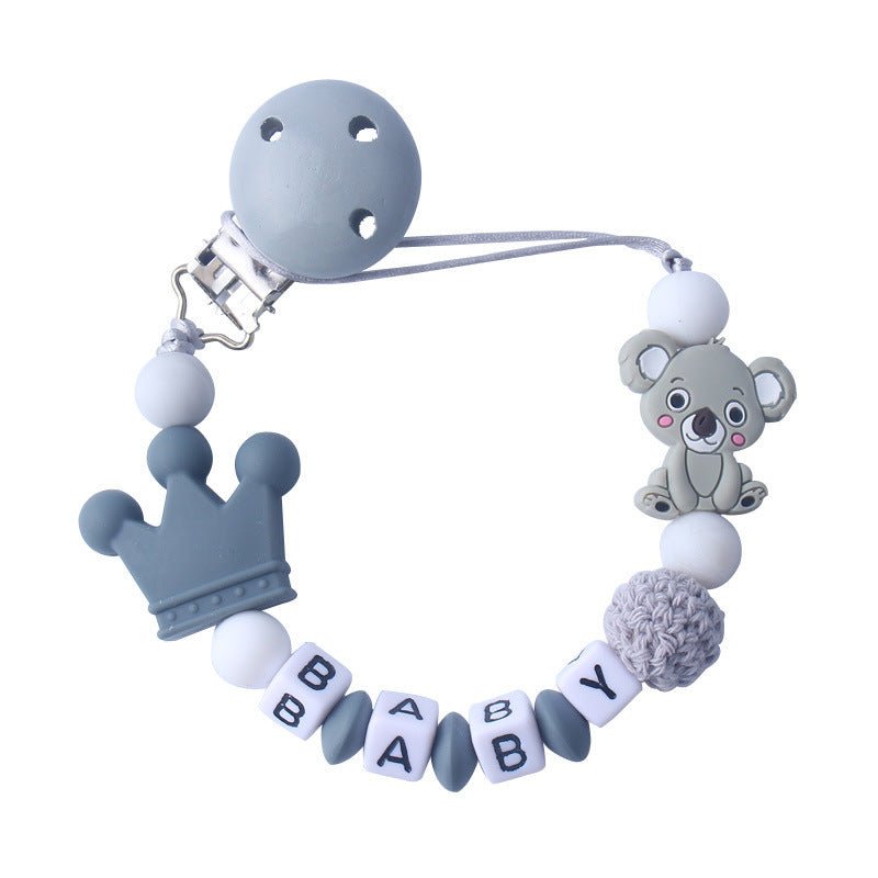Baby products pacifier clip $25.06 Dana Fashion Color: Grey Within 4letters: 10 letters Baby & Mother Note: 1. Please leave a message on the order pages for the baby name you want when you place the order. If there is no message on the order pages, we wil