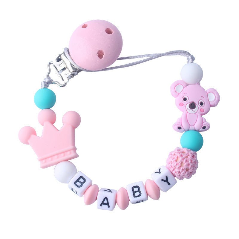 Baby products pacifier clip $25.06 Dana Fashion Color: Pink Within 4letters: 10 letters Baby & Mother Note: 1. Please leave a message on the order pages for the baby name you want when you place the order. If there is no message on the order pages, we wil