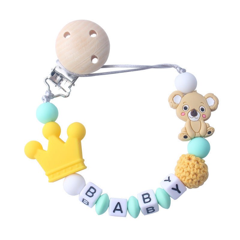 Baby products pacifier clip $25.06 Dana Fashion Color: Yellow Within 4letters: 10 letters Baby & Mother Note: 1. Please leave a message on the order pages for the baby name you want when you place the order. If there is no message on the order pages, we w