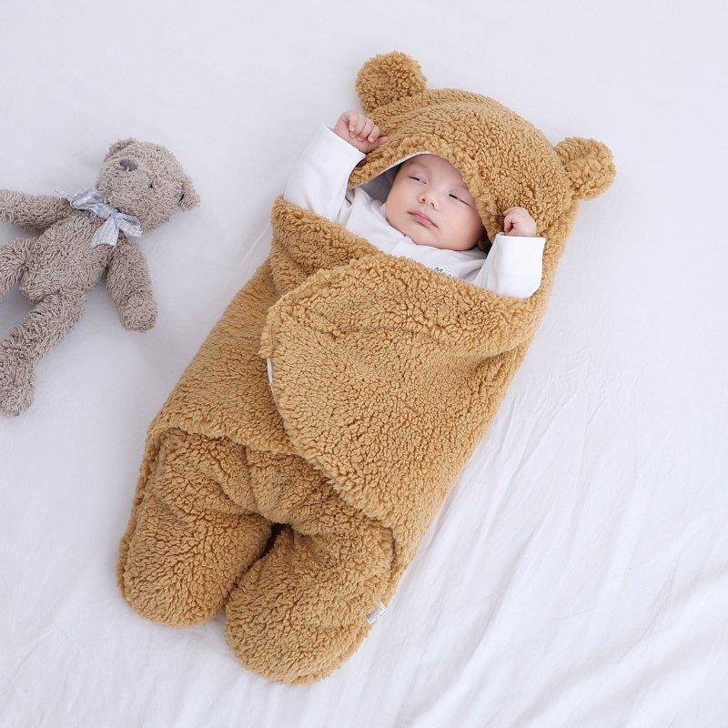 Baby Quilted Sleeping Bag Wrapper $37.87 Dana Fashion Color: Khaki Size: 3M style: 1pc Baby Clothing Product Details Fabric: Cotton Blend Lining: Cotton fiber Filling: polyester cotton pattern: plain Color: white, red, gray, light blue, pink, khaki Size: