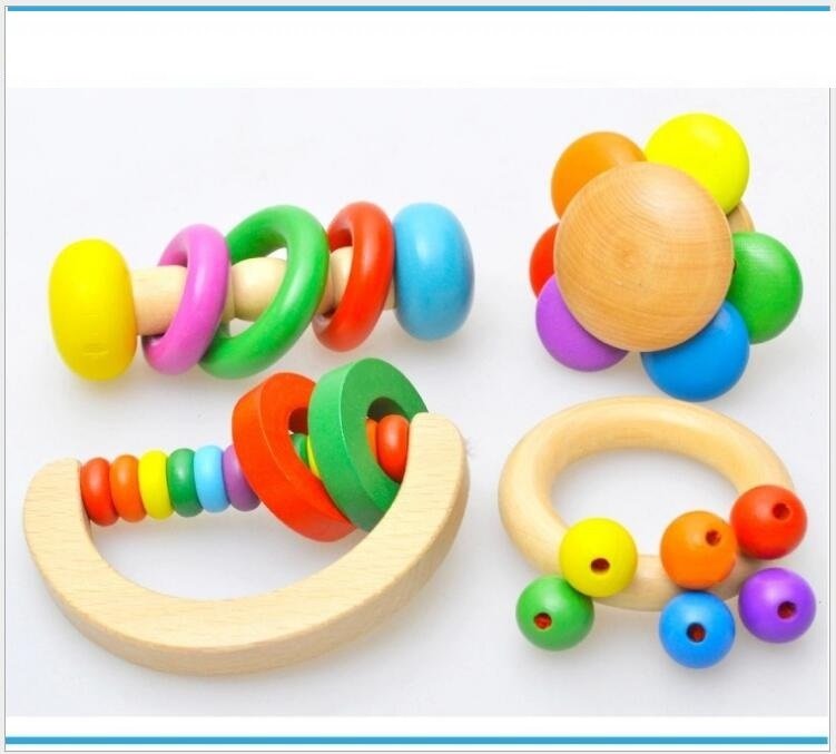 Baby rattle toy. $11.18 Dana Fashion Color: Circle Toys & Hobbies Material: wooden Packing: Blister, other Ability development: intellectual development, grasping Product Category: Hand Bell, Other Color: three ring exquisite rattle, hand-held rattle, flo