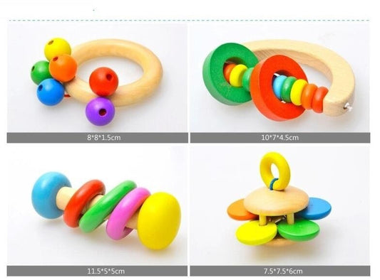 Baby rattle toy. $11.18 Dana Fashion Color: Circle Toys & Hobbies Material: wooden Packing: Blister, other Ability development: intellectual development, grasping Product Category: Hand Bell, Other Color: three ring exquisite rattle, hand-held rattle, flo
