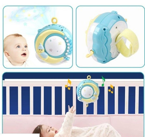 Baby Rattles Crib Mobiles Toy Holder Rotating Mobile Bed Bell Musical Box Projection Newborn Infant Baby Boy Toys $67.68 Dana Fashion Color: Blue Baby & Mother Overview: 1. Portable crib with music box 2. Screening and musicals: portable crib with Light S
