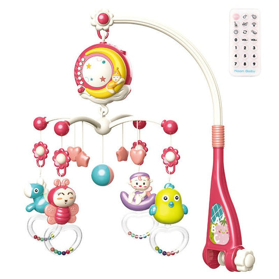 Baby Rattles Crib Mobiles Toy Holder Rotating Mobile Bed Bell Musical Box Projection Newborn Infant Baby Boy Toys $67.68 Dana Fashion Color: Blue Baby & Mother Overview: 1. Portable crib with music box 2. Screening and musicals: portable crib with Light S