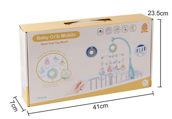 Baby Rattles Crib Mobiles Toy Holder Rotating Mobile Bed Bell Musical Box Projection Newborn Infant Baby Boy Toys $67.68 Dana Fashion Color: Blue Baby & Mother Overview: 1. Portable crib with music box 2. Screening and musicals: portable crib with Light S