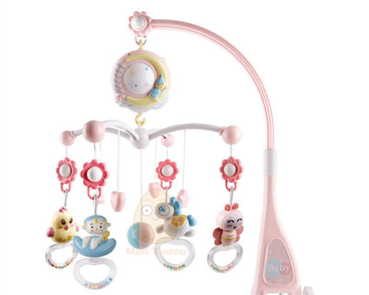 Baby Rattles Crib Mobiles Toy Holder Rotating Mobile Bed Bell Musical Box Projection Newborn Infant Baby Boy Toys $67.68 Dana Fashion Color: Blue Baby & Mother Overview: 1. Portable crib with music box 2. Screening and musicals: portable crib with Light S