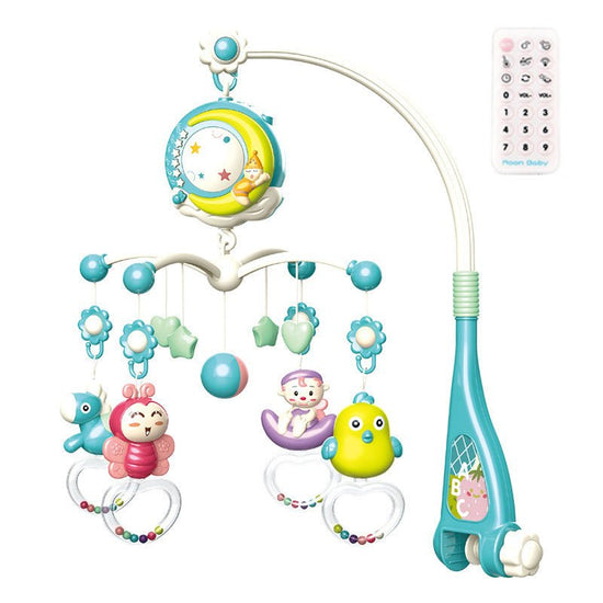 Baby Rattles Crib Mobiles Toy Holder Rotating Mobile Bed Bell Musical Box Projection Newborn Infant Baby Boy Toys $69.73 Dana Fashion Color: Blue1 Baby & Mother Overview: 1. Portable crib with music box 2. Screening and musicals: portable crib with Light