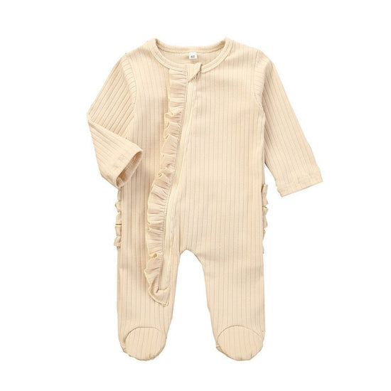 Baby Rompers Autumn Winter Boys Girls Long Sleeve Jumpsuit Romper Toddler Baby Solid Clothes Bebes Romper $16.41 Dana Fashion Color: Beige Size: 60cm Baby Clothing Overview: 100% new design and high quality. Keep your baby clean at all times Prevent child