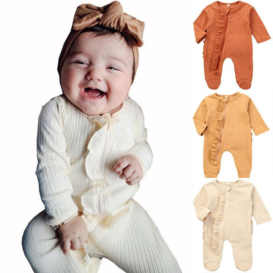 Baby Rompers Autumn Winter Boys Girls Long Sleeve Jumpsuit Romper Toddler Baby Solid Clothes Bebes Romper $16.41 Dana Fashion Color: Army Green Size: 60cm Baby Clothing Overview: 100% new design and high quality. Keep your baby clean at all times Prevent
