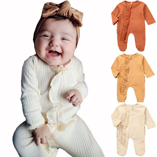 Baby Rompers Autumn Winter Boys Girls Long Sleeve Jumpsuit Romper Toddler Baby Solid Clothes Bebes Romper $16.41 Dana Fashion Color: Army Green Size: 60cm Baby Clothing Overview: 100% new design and high quality. Keep your baby clean at all times Prevent