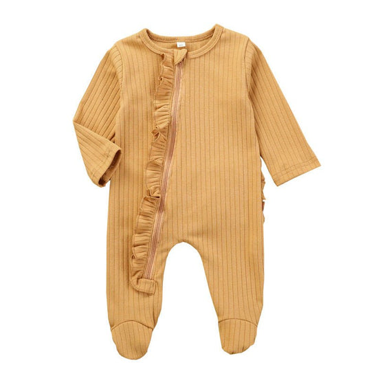 Baby Rompers Autumn Winter Boys Girls Long Sleeve Jumpsuit Romper Toddler Baby Solid Clothes Bebes Romper $16.41 Dana Fashion Color: Khaki Size: 60cm Baby Clothing Overview: 100% new design and high quality. Keep your baby clean at all times Prevent child