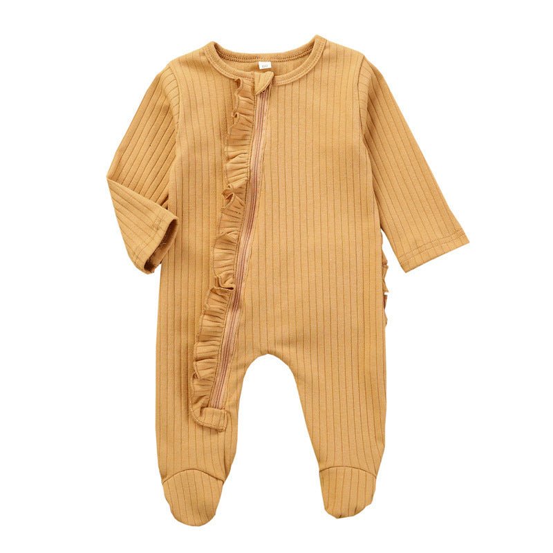 Baby Rompers Autumn Winter Boys Girls Long Sleeve Jumpsuit Romper Toddler Baby Solid Clothes Bebes Romper $16.41 Dana Fashion Color: Khaki Size: 60cm Baby Clothing Overview: 100% new design and high quality. Keep your baby clean at all times Prevent child