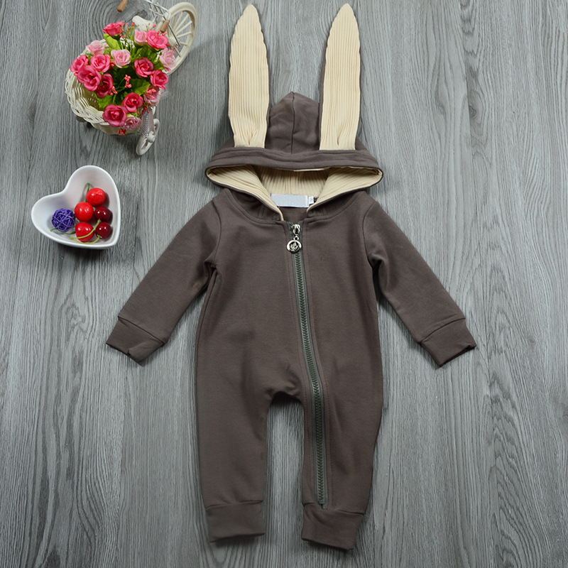 Baby Rompers Jumpsuit Newborn Clothing $20.90 Dana Fashion Color: Grey Size: 59cm Baby Clothing Material: COTTON Pattern Type: Solid Department Name: Baby Collar: O-Neck Closure Type: zipper Item Type: Rompers Gender: Unisex Sleeve Length(cm): Full Fit: F