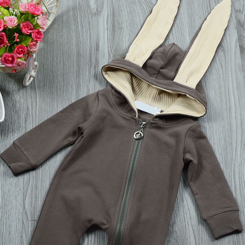 Baby Rompers Jumpsuit Newborn Clothing $20.90 Dana Fashion Color: Grey Size: 59cm Baby Clothing Material: COTTON Pattern Type: Solid Department Name: Baby Collar: O-Neck Closure Type: zipper Item Type: Rompers Gender: Unisex Sleeve Length(cm): Full Fit: F