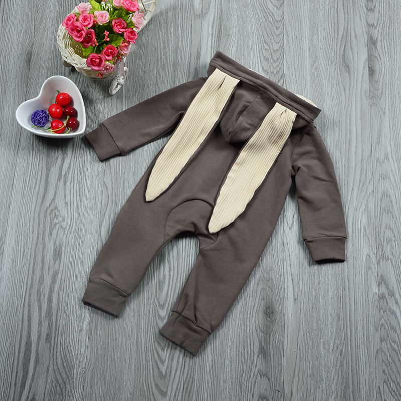 Baby Rompers Jumpsuit Newborn Clothing $20.90 Dana Fashion Color: Grey Size: 59cm Baby Clothing Material: COTTON Pattern Type: Solid Department Name: Baby Collar: O-Neck Closure Type: zipper Item Type: Rompers Gender: Unisex Sleeve Length(cm): Full Fit: F