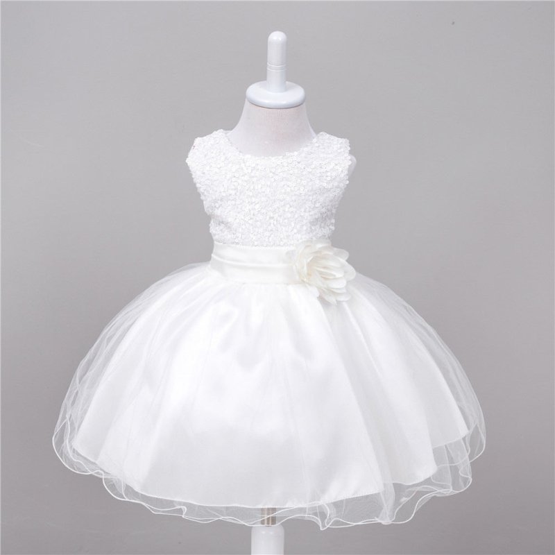 Baby Sequin Dress Flower Girl Wedding Princess Dress $25.86 Dana Fashion Color: White Size: L Baby Clothing Product information: Material: Polyester F iber (Polyester) Style: P rincess Features: Dresses Colour: White，Pink , Blue, Green, Red, Gray，Dark Blu