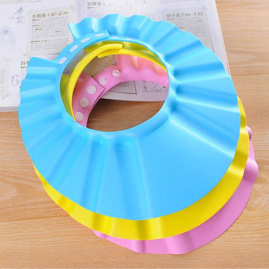 Baby Shampoo Cap, Toddler Shampoo Cap, Children Shower Cap, Baby Shower Cap Adjustable $20.00 Dana Fashion Color: Sky Blue Baby Clothing Product Information Material: Cpe Applicable People: Children Color: Pink, Yellow, Sky Blue Style; Solid Color Net Wei