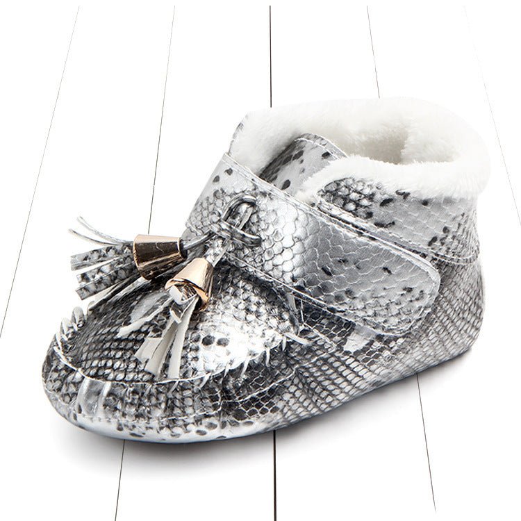 Baby shoes, non-slip shoes, toddler shoes $17.61 Dana Fashion Color: Black grey Size: 12 Baby & Mother Product category: Toddler shoes Applicable gender: neutral/male and female Upper Material: Artificial PU suitable season: winter style: Casual Function: