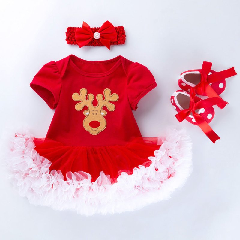 Baby Short Sleeve Cartoon Romper Mesh Dress $23.21 Dana Fashion Color: 1style Child size: 59cm Baby Clothing Product information: Style: European and American Fabric name: Cotton Skirt category: dress Security level: Class A Main fabric composition: cotto