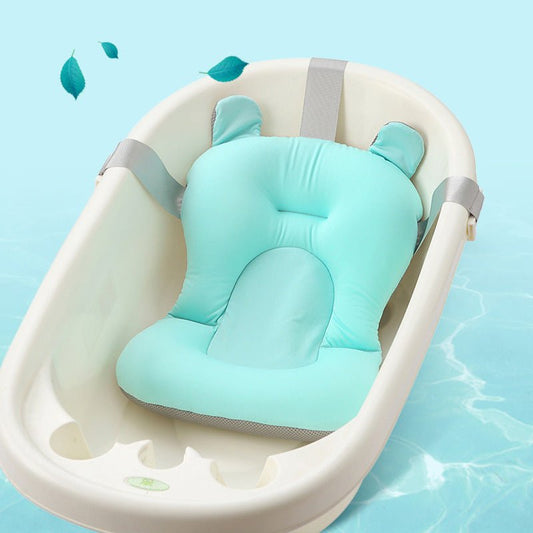 Baby Shower Bed Bath $16.22 Dana Fashion Color: A Blue Baby & Mother Overview: 1. Three-way buckle seat belt, can firmly hold the floating pad to prevent drowning 2. Skin-friendly material, nest mesh cloth, styrofoam particles, baby is very safe to use 3.