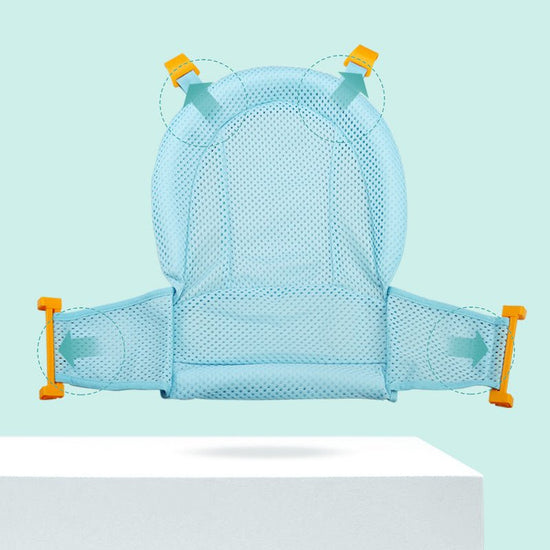 Baby Shower Bed Bath $16.22 Dana Fashion Color: A Blue Baby & Mother Overview: 1. Three-way buckle seat belt, can firmly hold the floating pad to prevent drowning 2. Skin-friendly material, nest mesh cloth, styrofoam particles, baby is very safe to use 3.