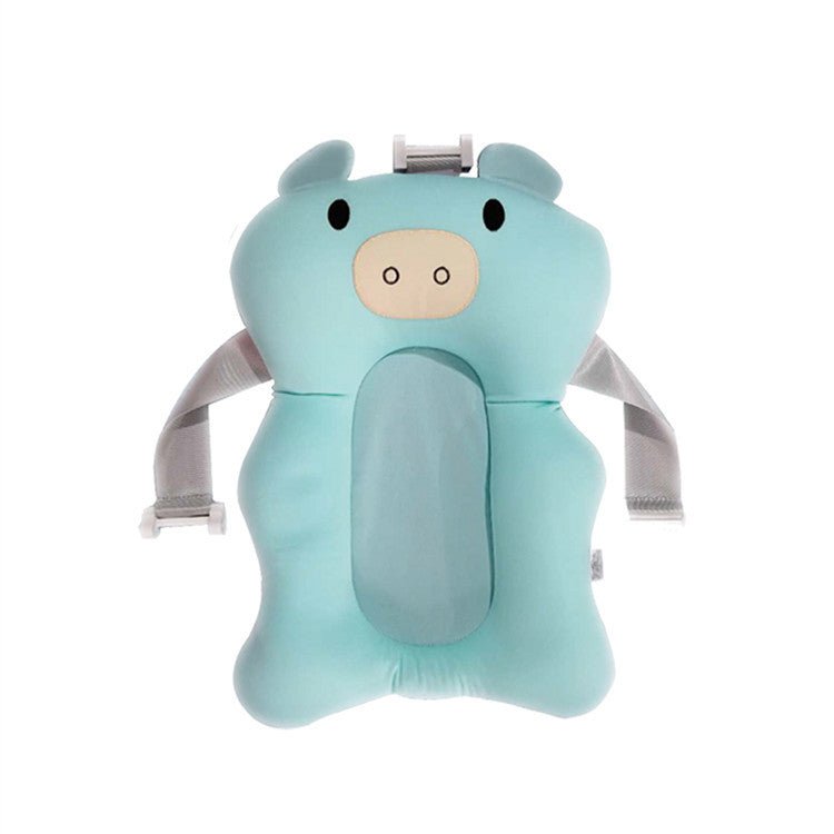 Baby Shower Bed Bath $22.92 Dana Fashion Color: Green pig Baby & Mother Overview: 1. Three-way buckle seat belt, can firmly hold the floating pad to prevent drowning 2. Skin-friendly material, nest mesh cloth, styrofoam particles, baby is very safe to use