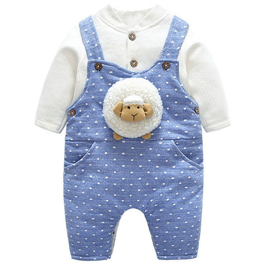 Baby Siamese coat $40.91 Dana Fashion Color: Blue Size: 73cm Baby Clothing Name: Strap Fabric: air layer quilted fabric Applicable season: spring, autumn, winter Product weight: 0.32kg Safety category: Class A infant supplies 1. Asian sizes are 1 to 2 siz
