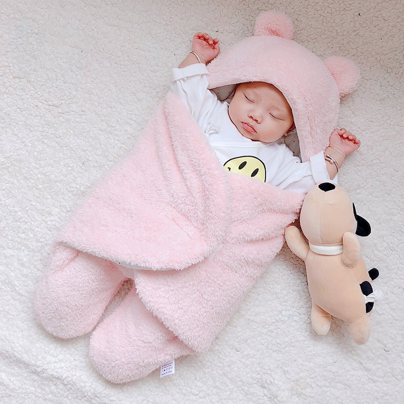 Baby Sleeping Bag Envelope for Newborn Baby Winter Swaddle Blanket $59.50 Dana Fashion Color: Pink style: 3M Baby Clothing Overview The first layer of flannel, not easy to fade, can not afford the ball, no lint, good warmth The second layer of imitation s