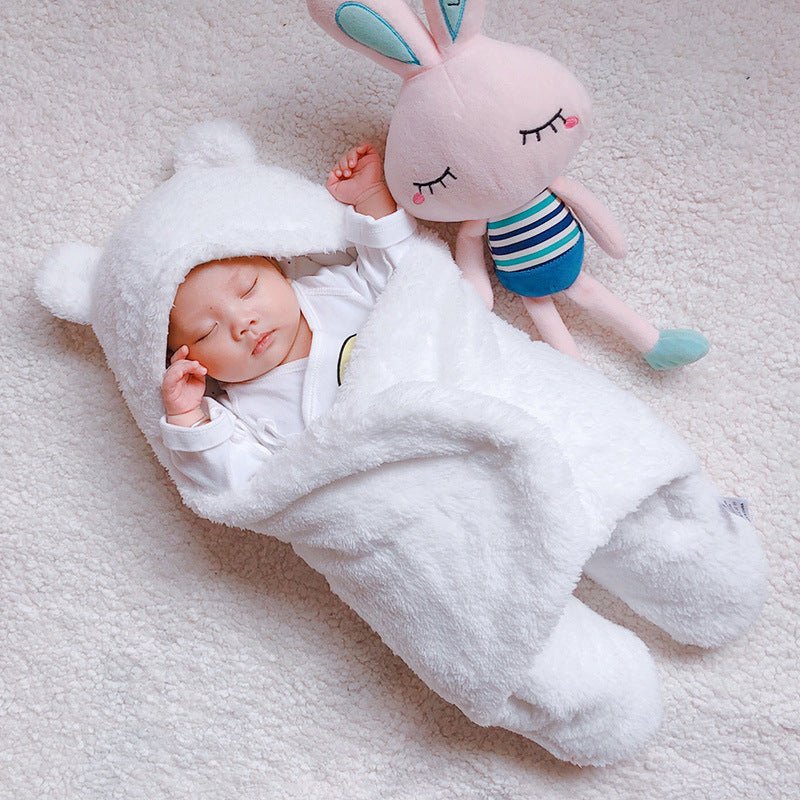Baby Sleeping Bag Envelope for Newborn Baby Winter Swaddle Blanket $59.50 Dana Fashion Color: White style: 3M Baby Clothing Overview The first layer of flannel, not easy to fade, can not afford the ball, no lint, good warmth The second layer of imitation