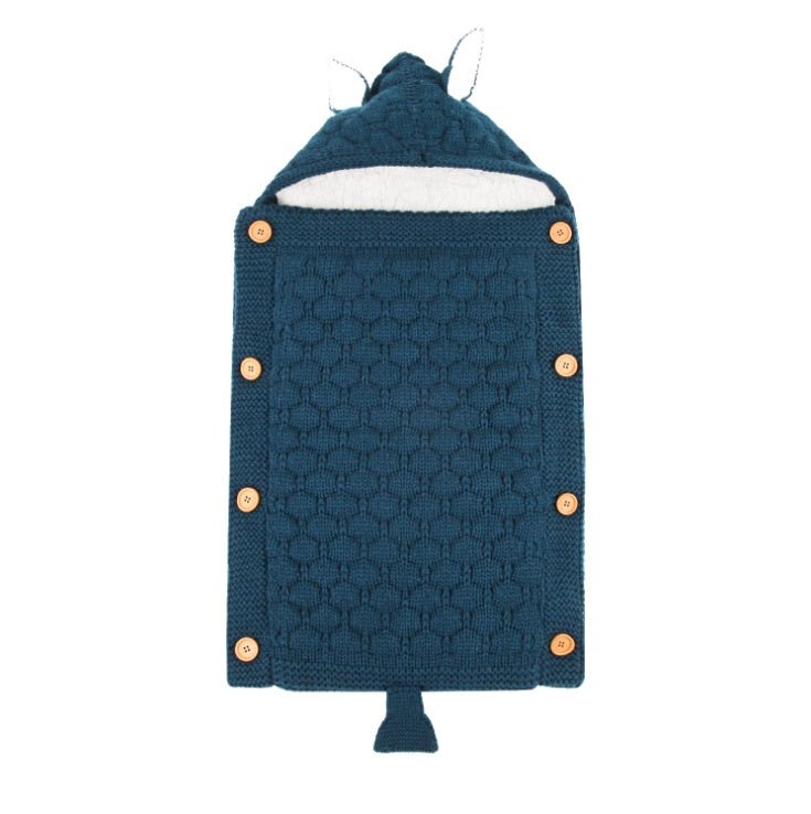 Baby sleeping bag $34.19 Dana Fashion Color: Green Baby Clothing Style: envelope type Fabric: Blended Lining: lamb cashmere Filling: Cotton wool Thick： thick pattern: plain Size： 70*40cm