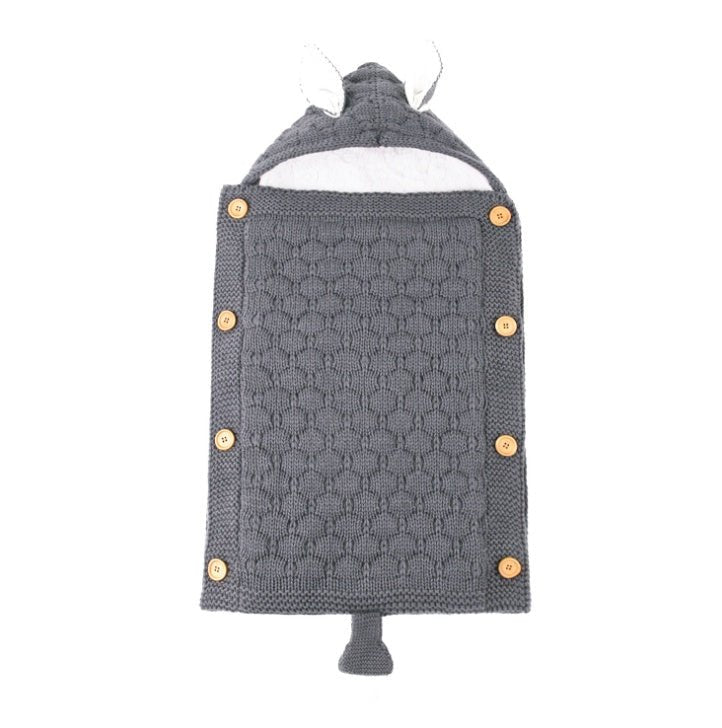 Baby sleeping bag $34.19 Dana Fashion Color: Dark Grey Baby Clothing Style: envelope type Fabric: Blended Lining: lamb cashmere Filling: Cotton wool Thick： thick pattern: plain Size： 70*40cm