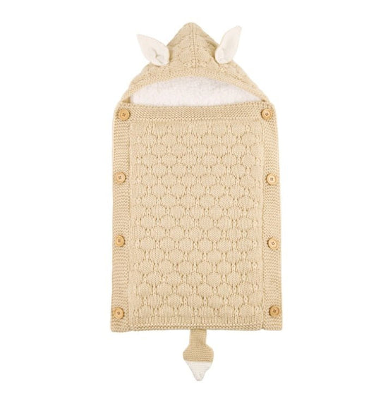 Baby sleeping bag $34.19 Dana Fashion Color: Beige Baby Clothing Style: envelope type Fabric: Blended Lining: lamb cashmere Filling: Cotton wool Thick： thick pattern: plain Size： 70*40cm