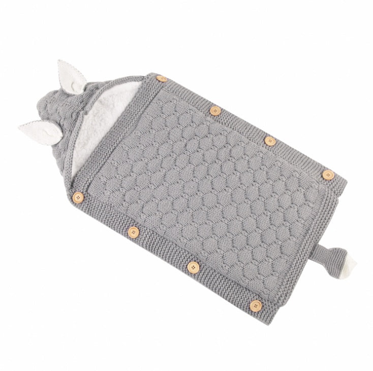 Baby sleeping bag $34.19 Dana Fashion Color: Light Grey Baby Clothing Style: envelope type Fabric: Blended Lining: lamb cashmere Filling: Cotton wool Thick： thick pattern: plain Size： 70*40cm