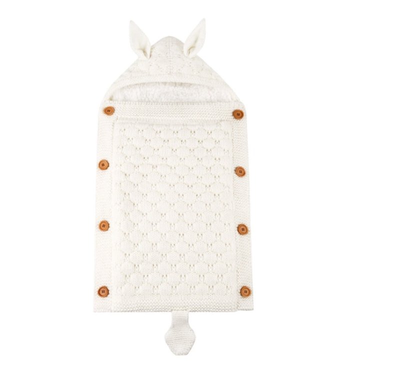 Baby sleeping bag $34.19 Dana Fashion Color: White Baby Clothing Style: envelope type Fabric: Blended Lining: lamb cashmere Filling: Cotton wool Thick： thick pattern: plain Size： 70*40cm