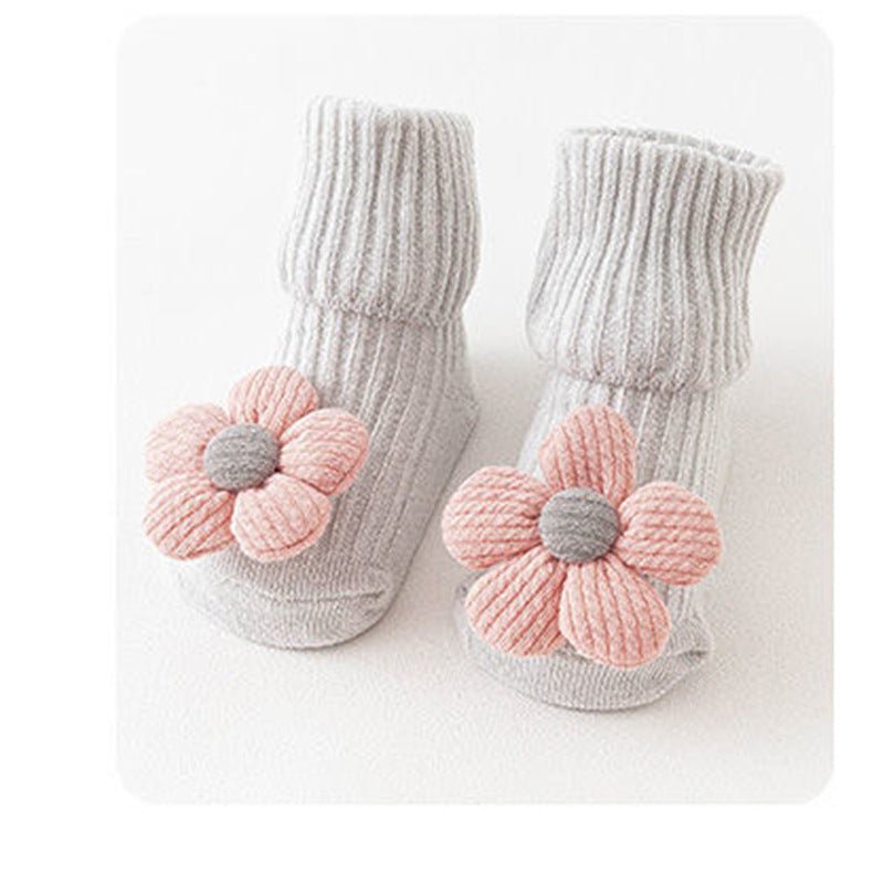 Baby socks $9.31 Dana Fashion Color: Grey flowers Kid Sock Size: M Baby Clothing Product information: Children's socks category: floor socks Function: breathable, sweat-absorbing Main fabric composition: cotton Size information: size Foot length Sock leng