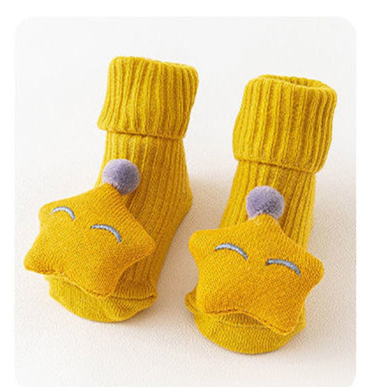 Baby socks $9.31 Dana Fashion Color: Yellow stars Kid Sock Size: M Baby Clothing Product information: Children's socks category: floor socks Function: breathable, sweat-absorbing Main fabric composition: cotton Size information: size Foot length Sock leng