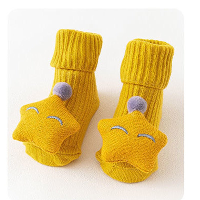 Baby socks $9.31 Dana Fashion Color: Yellow stars Kid Sock Size: M Baby Clothing Product information: Children's socks category: floor socks Function: breathable, sweat-absorbing Main fabric composition: cotton Size information: size Foot length Sock leng